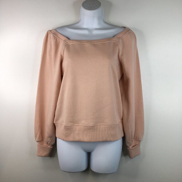 Rebecca Minkoff Ariel Square Neck Pink Puff Sweatshirt Size XS - Picture 2 of 10